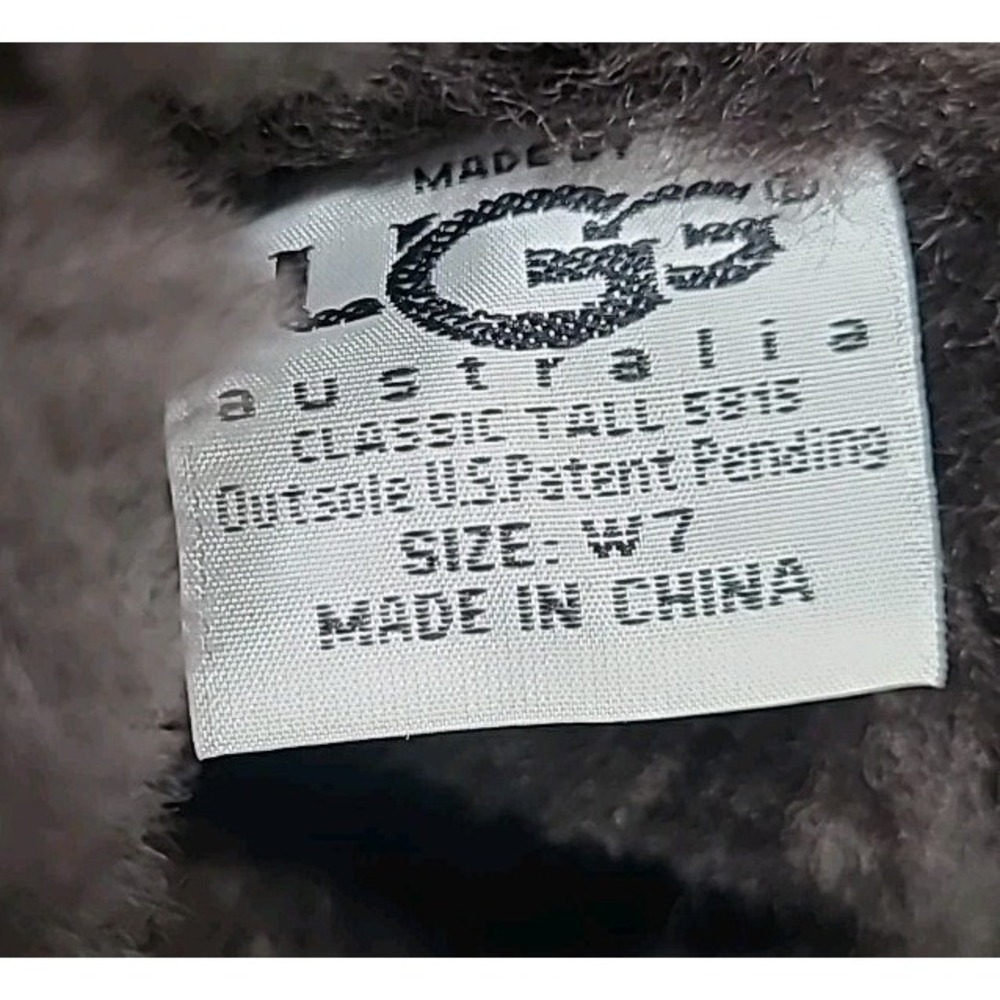 UGG Australia Classic Tall Brown Suede Boots Sheepskin Lining Womens US Size 7 - Picture 12 of 12